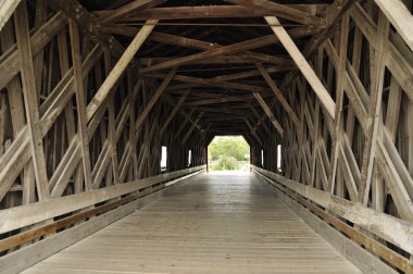 Inside of Covered Bridge clipart