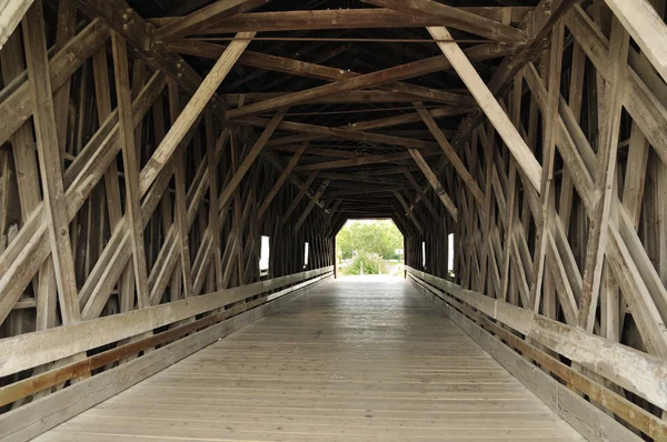 stock image Inside of Covered Bridge