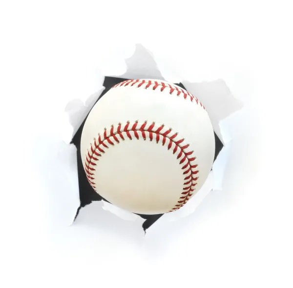 Beisebol estourando Embora um buraco — Fotografia de Stock