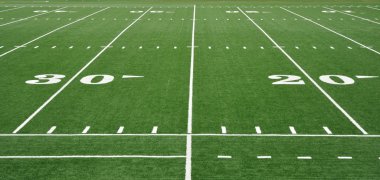 Twenty and Thirty Yard Line on American Football Field clipart