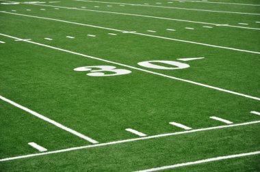 Thirty Yard Line on American Football Field clipart