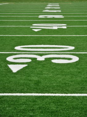 Thirty Yard Line on American Football Field clipart