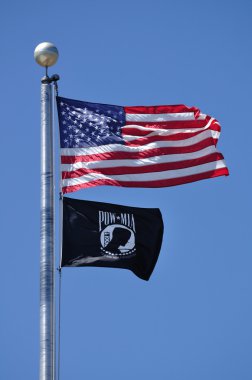 American and POW-MIA Flag clipart