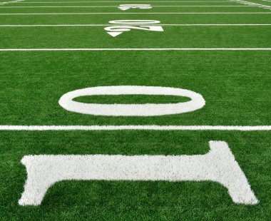 Ten Yard Line on American Football Field clipart