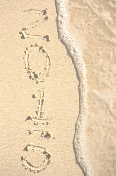 El Año 2013 Escrito en Arena en la Playa — Foto de Stock
