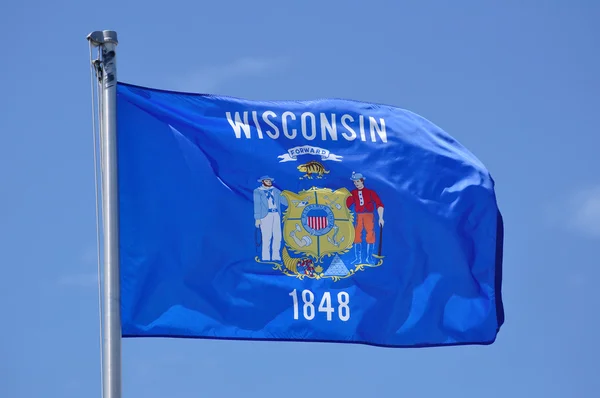 Wisconsin state flagga — Stockfoto