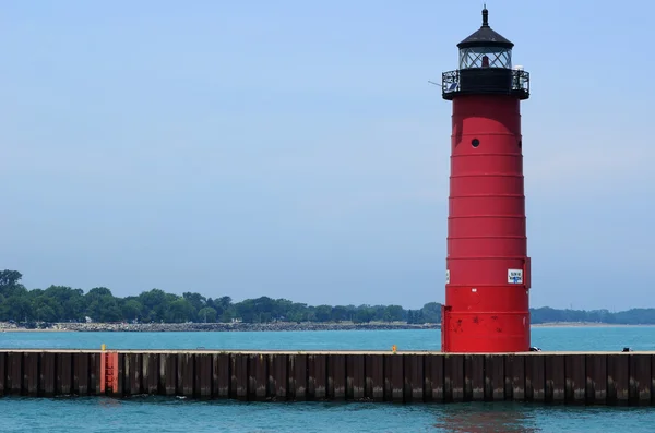 Red Steel Lighthouse — Stock Photo, Image