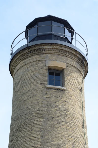 Old Tan Brick Lighthouse — Stock Photo, Image