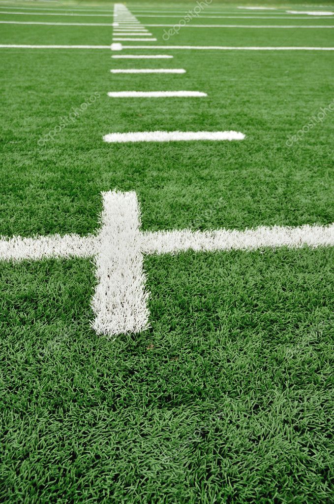 Hash Marks on American Football Field — Stock Photo © herreid 6642350