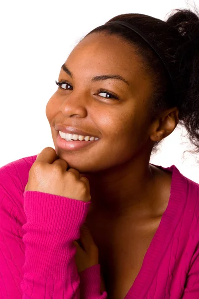 Fiatal nő mosolyog. — Stock Fotó