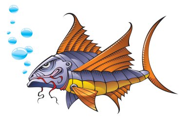 Mechanical fish clipart