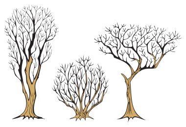 Withered trees clipart