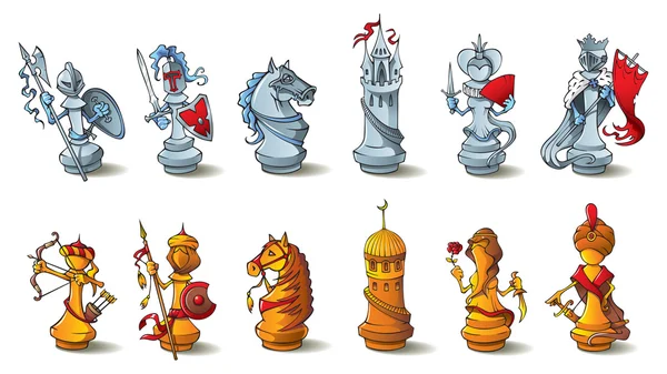 Pièces d'échecs ensemble — Photo