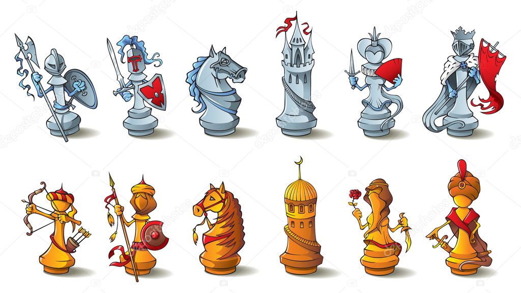 Chess pieces set — Stock Photo © ensiferum #6001766