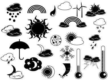 Black weather icon clipart