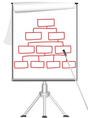 Presentation Flip chart on tripod clipart