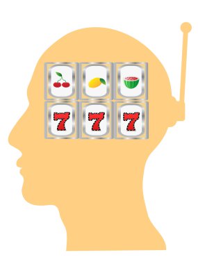 Thinking of slot gambling clipart