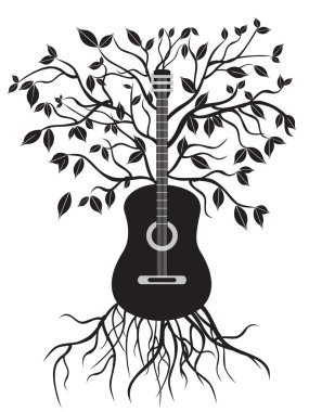 Guitar tree clipart