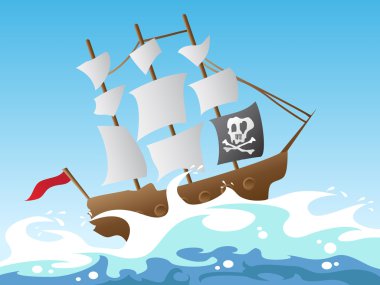 Pirate ship clipart