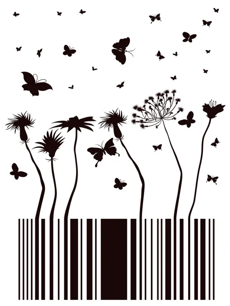 stock vector Barcode garden