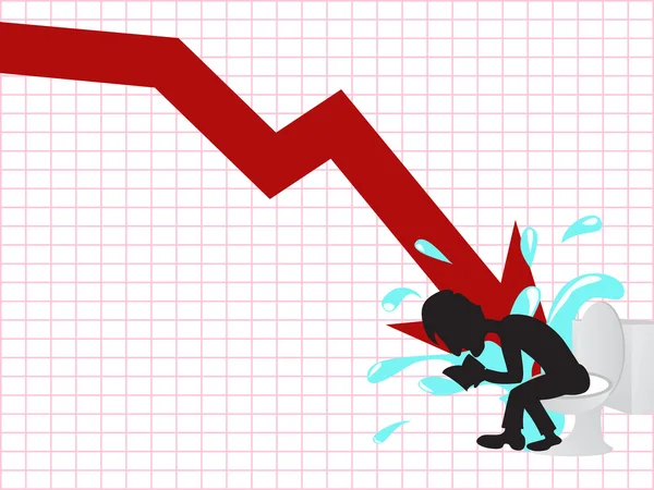 Business crash — Stock Vector