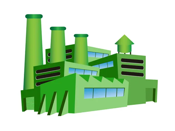 Yeşil fabrika — Stok Vektör