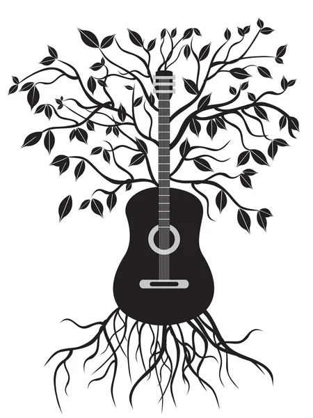 Гітара дерево — стоковий вектор