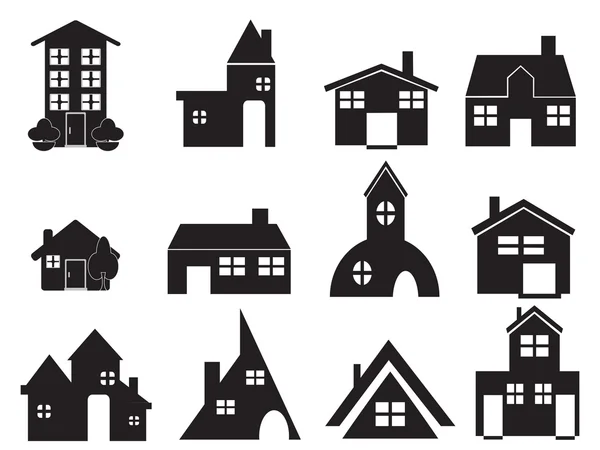 Set of house icons — Stock Vector