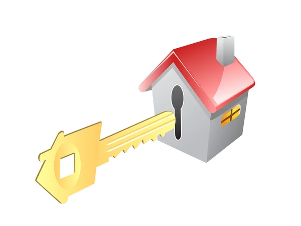 Klíč pro dům — Stockový vektor