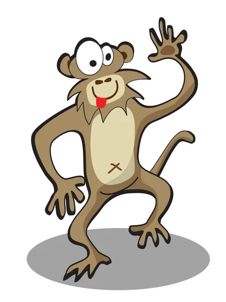 Kreslené vtipné opice — Stockový vektor