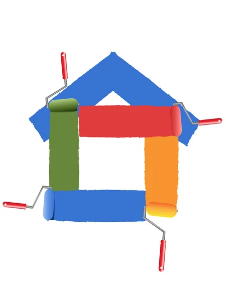 Maleri symbolet på hjemmet – Stock-vektor