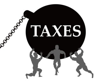 Taxes burden clipart