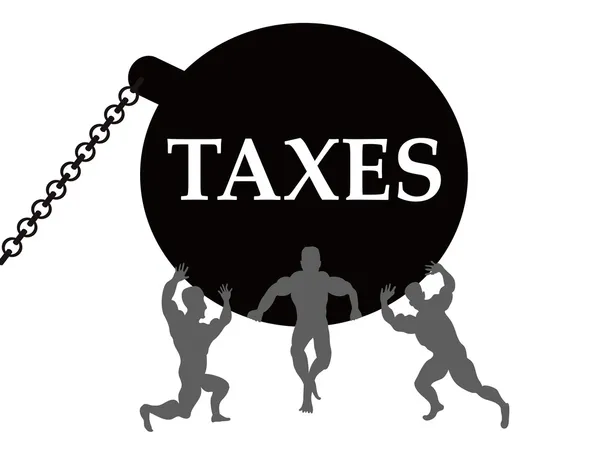 税收负担 — 图库矢量图片