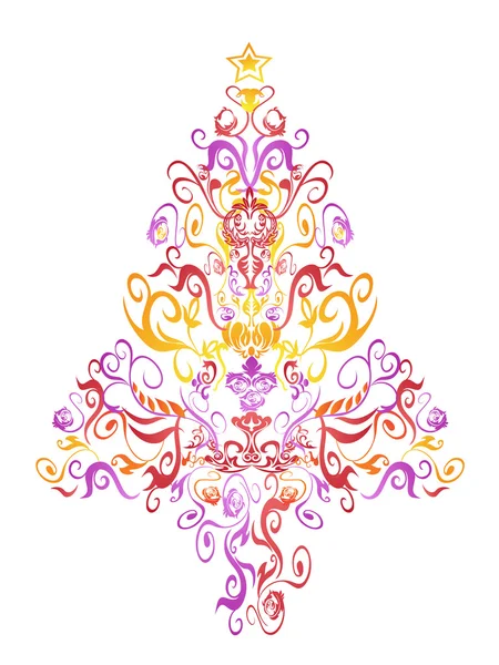 模式的圣诞树 — 图库矢量图片