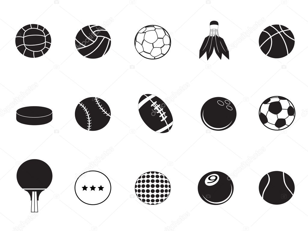 Ball icons collection