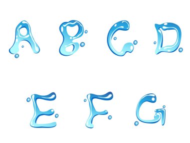 Water drop type font
