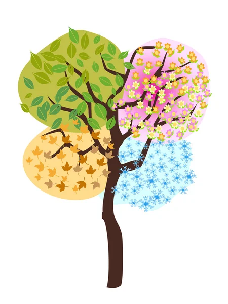 Saison arbre — Image vectorielle