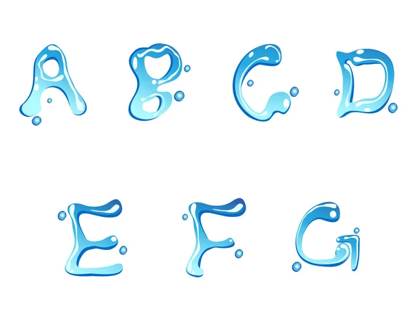 Шрифт типа капли воды — стоковый вектор