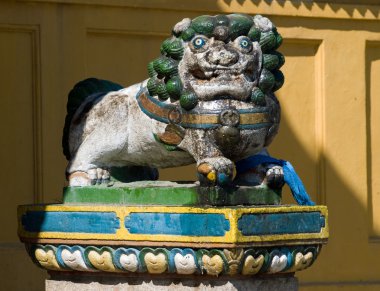 Guardian in Gandan monastery clipart