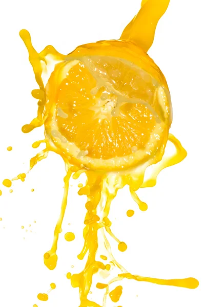 Апельсиновий сік сплеск — стокове фото
