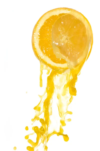 Narancslé fröccsenés — Stock Fotó