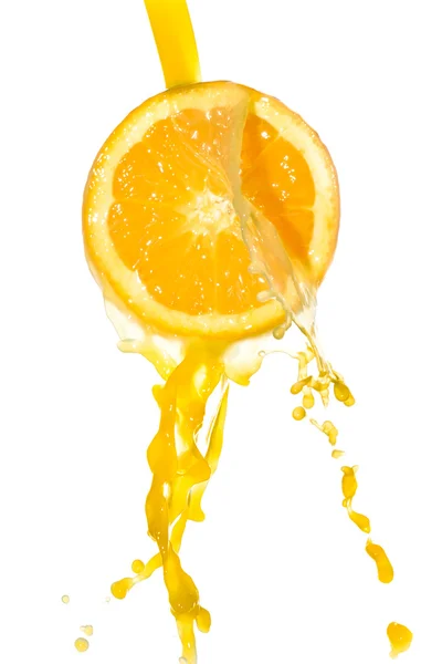 Salpicadura de jugo de naranja —  Fotos de Stock