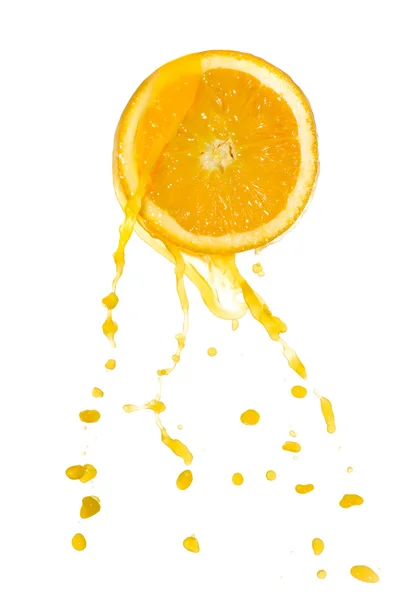 Apelsinjuice stänk — Stockfoto