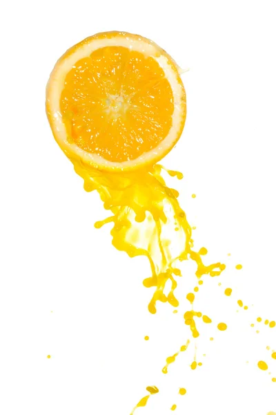 Plusk soku pomarańczowego — Zdjęcie stockowe