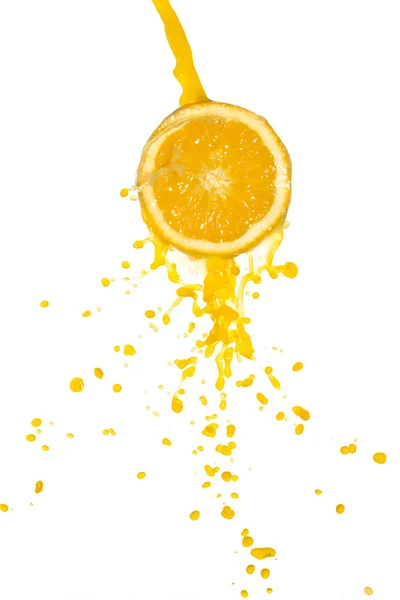 Plusk soku pomarańczowego — Zdjęcie stockowe