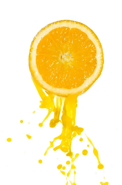 Narancslé fröccsenés — Stock Fotó