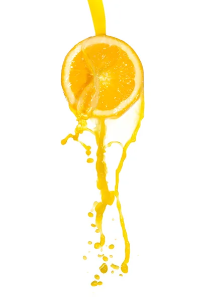 橙汁飞溅 — 图库照片