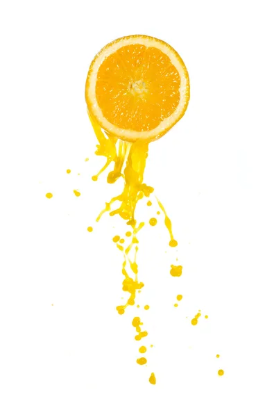 Apelsinjuice stänk — Stockfoto