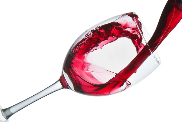 stock image Red wine glass