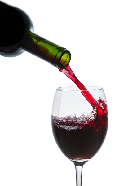 stock image Red wine glass